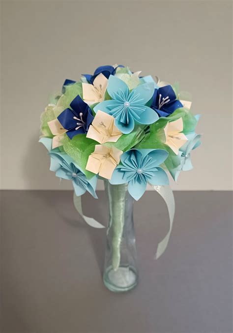 Origami Flower Bouquet Origami Wedding Bouquet 1st Anniversary - Etsy