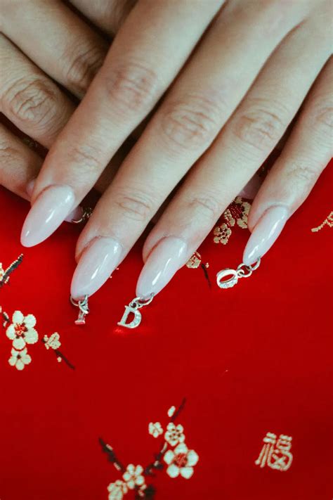 Red And Silver Acrylic Nails