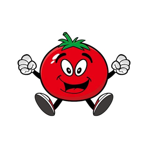 Premium Vector Tomato Mascot Character Design Vector