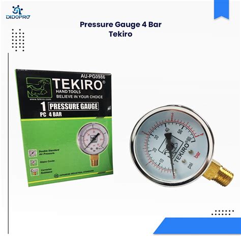 Jual Manometer 4 Bar TEKIRO Pressure Gauge 4Bar 4kg Manometer 4Bar 4kg