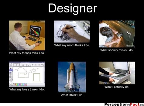 Designer What People Think I Do What I Really Do Perception Vs Fact