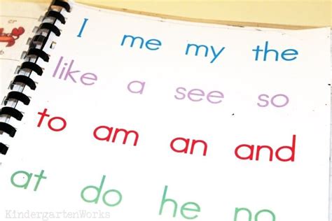 How To Make Guided Reading Mats For Kindergarten Groups Sight Words