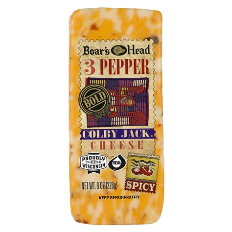 Boars Head Bold 3 Pepper Colby Jack Spicy Cheese Shop Cheese At H E B