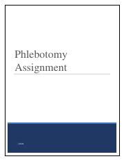 Phlebotomy Assignment Pdf Phlebotomy Assignment 2021 Table Of