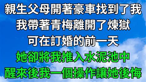 我的親生父母開著豪車找到了我，我帶著青梅離開了煉獄，可在訂婚的前一天，她卻將我推入水泥池中，醒來後我一個操作讓她後悔！【一窗昏曉】落日溫情