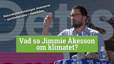 Recension Av Sverigedemokraternas Jimmie Åkessons Partiledartal I