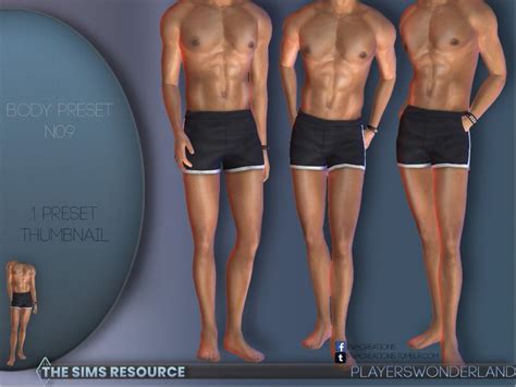 The Sims Resource Body Preset N09 The Sims 4 Skin Sims 4 Body Mods