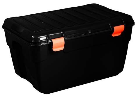 Plast Team Home Box L Black Orange One Size Amazon Co Uk