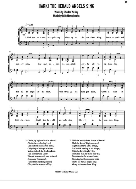 Hark The Herald Angels Sing Klavier Gesang Pdf Noten Von Felix