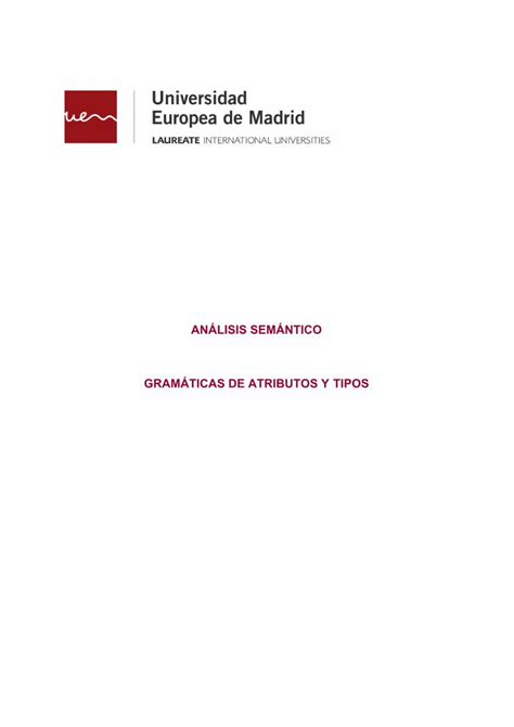 PDF ANÁLISIS SEMÁNTICO GRAMÁTICAS DE ATRIBUTOS Y sobre todo