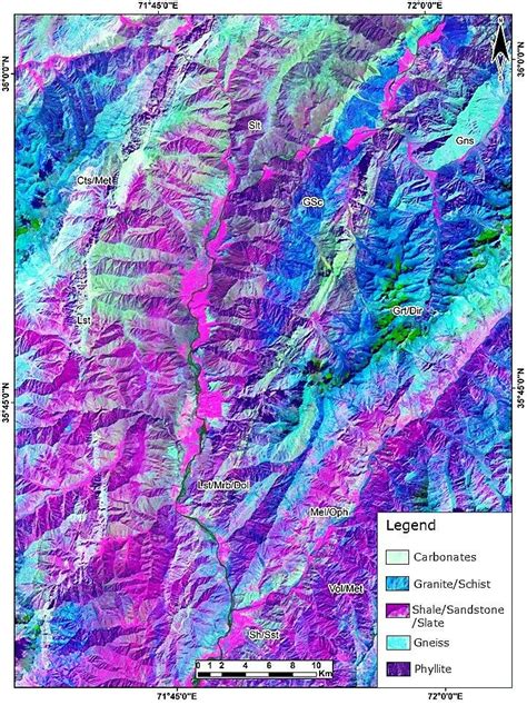 Landsat Color Composite Of Bands Ratio Oli In Rgb