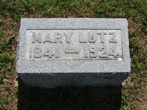 Mary Minnich Lutz M Morial Find A Grave