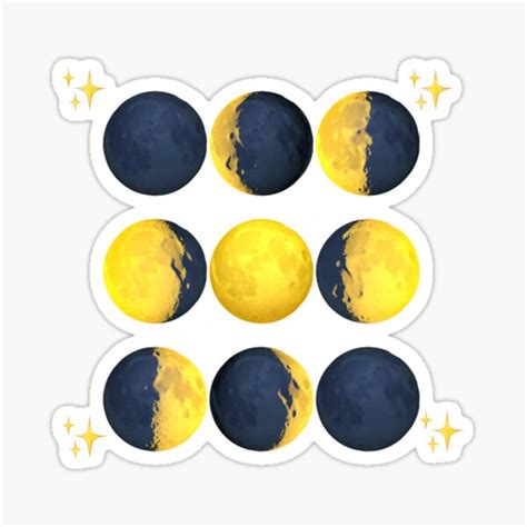 "Moon phases in emoji " Sticker for Sale by ICRainbowMoons | Redbubble