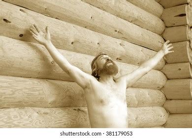 Closeup Portrait Man Naked Torso Against Stock Photo 381179053 Shutterstock