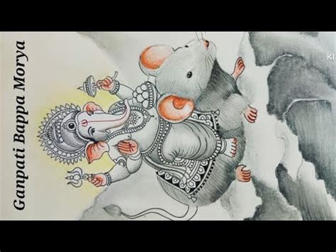 How To Draw A Beautiful Pencil Shading Sketch Of Ganesha Sitting On