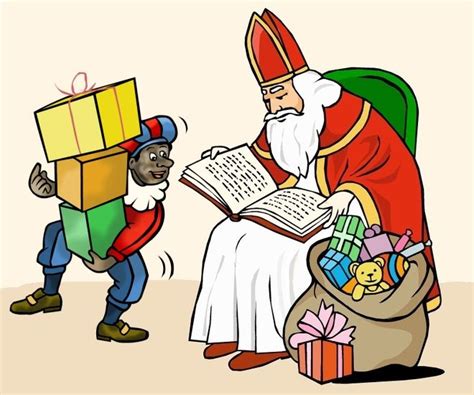 Sinterklaasprenten Sinterklaas Sint Nicolaas Zwarte Piet