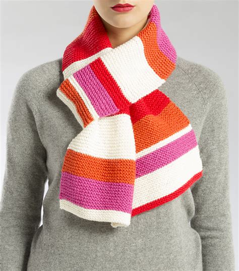 Ravelry Knit Striped Scarf Pattern By Isaac Mizrahi Craft Design Team