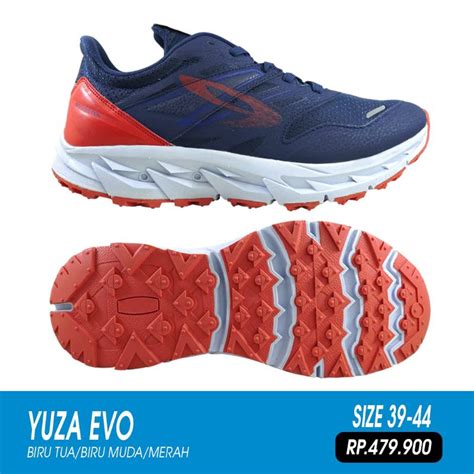 Jual Nineten Sepatu Lari Running Original Yuza Evo Merah Cream