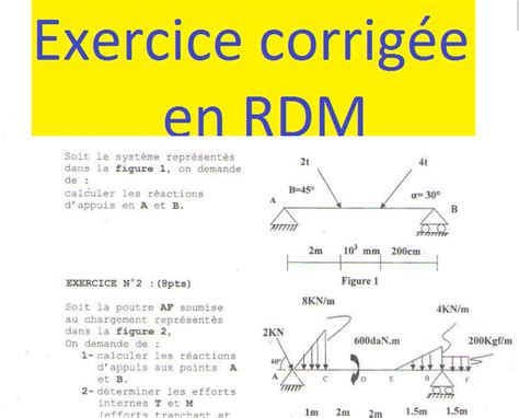 Exercice Corrigée En Rdm Cours Génie Civil Outils Livres