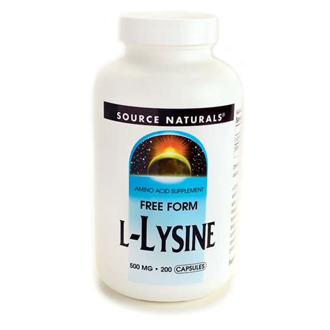 Source Naturals L Lysine 500 Mg 200 Caps Swanson Health Products