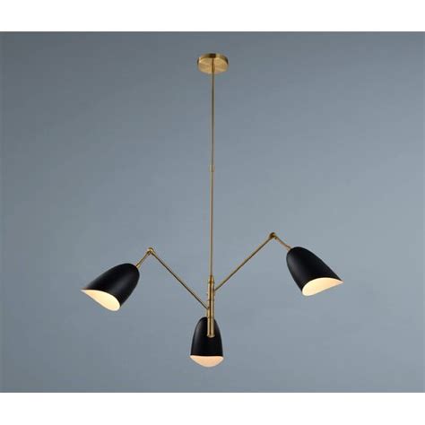 Corrigan Studio Caswell 3 Light Sputnik Modern Linear Chandelier