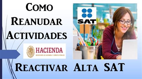 Reanudaci N De Actividades O Reactivar Alta En El Sat Rfc Youtube