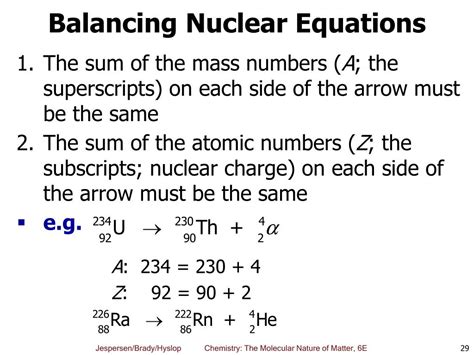 What Is A Balanced Nuclear Equation