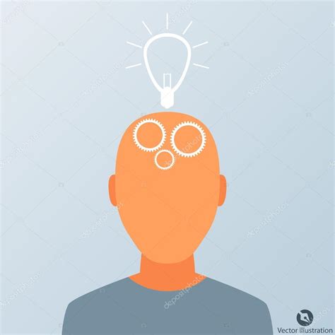 Human Head Thinking A New Idea Stock Vector Image By Mix3r 49247551