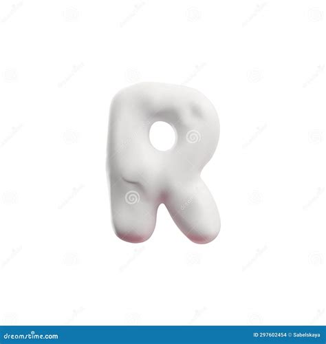 Plasticine Letter R Of English Alphabet 3D Style Vector Illustration