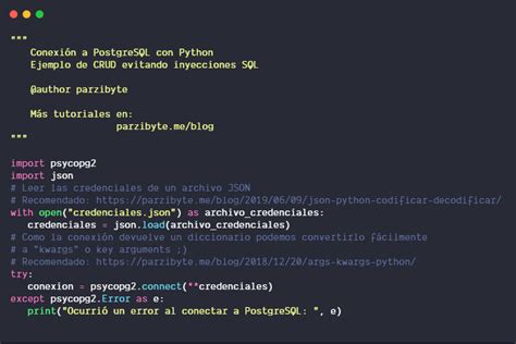 Python Y Postgresql Ejemplo De Conexi N Y Crud Parzibyte S Blog