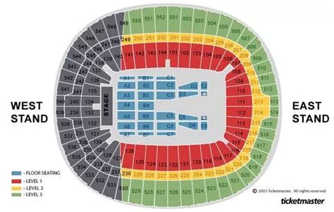 43 Wembley Seating Layout