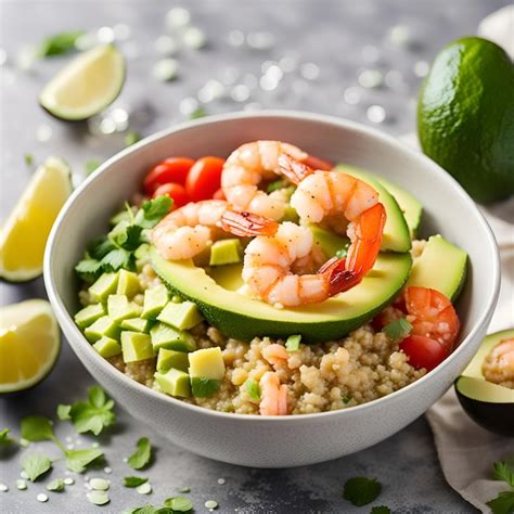 Premium Photo Shrimp And Avocado Quinoa Bowl Recipe