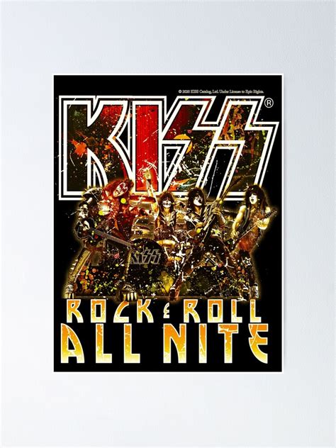 Kiss Rock N Roll All Nite Vintage Retro Classic Rock Poster By