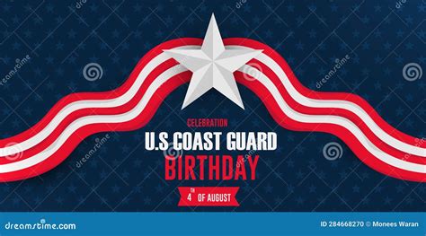 United States Coast Guard Birthday Celebration Concept Patriotic