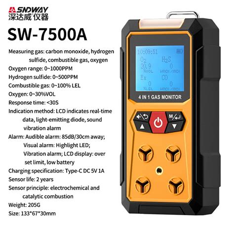 Jual Sndway Sw A Gas Detector Meter In Oxygen O Carbon