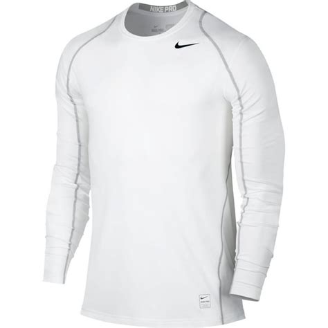 Nike Nike Dri Fit Mens Pro Cool Fitted Long Sleeve Shirt 703100 100 White