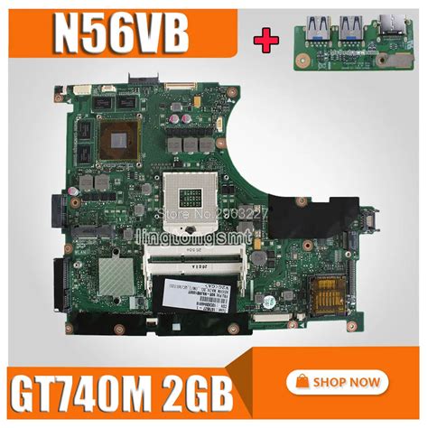 Send Board N56VB Motherboard GT740 2G For ASUS N56VM N56VJ N56VZ N56V