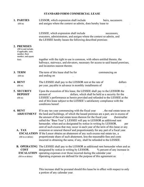 26 Free Commercial Lease Agreement Templates Template Lab