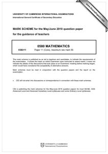 Maths 0580 Paper 4