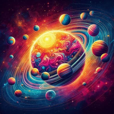 Planets Of The Solar System In The Universe Premium Ai Generated Image