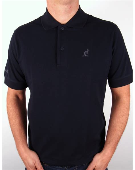 Australian By Lalpina Small Logo Polo Shirt Navy Cotton Pique Mens