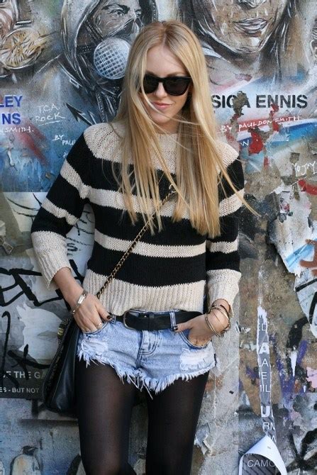 A Month Of Fashion Risks Denim Cutoff Shorts And Black Tights Stylecaster