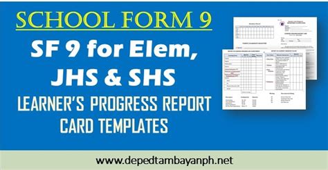 Sf School Form Learner S Progress Report Card Templates Deped