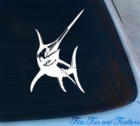 Swordfish Decal Swordy Sticker Saltwater Billfish Etsy