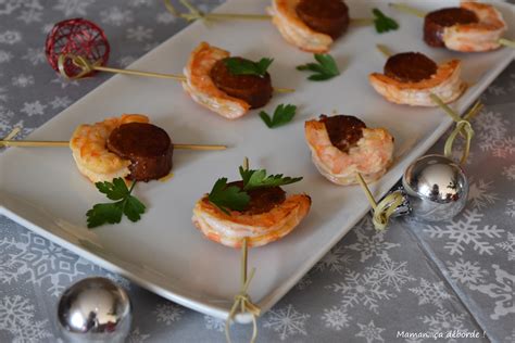 Brochettes de crevettes au chorizo Maman ça déborde