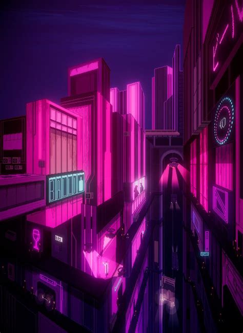 Fragments Of A Hologram Dystopia Neon Backgrounds Cyberpunk City