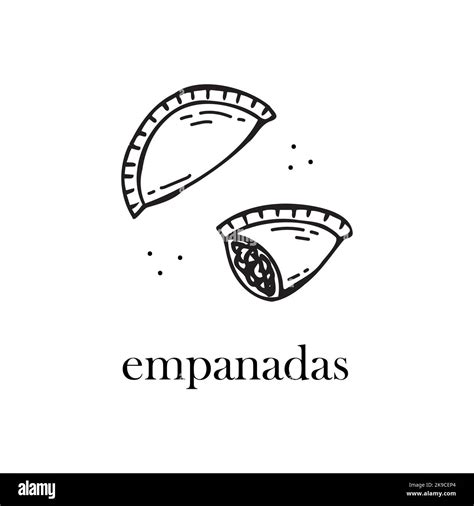 Vector Illustration Of The Christmas Dish Of South America Empanadas