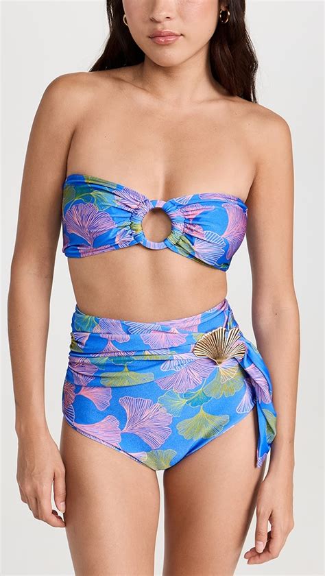 PatBO Ocean Leaf Bandeau Bikini Top Shopbop