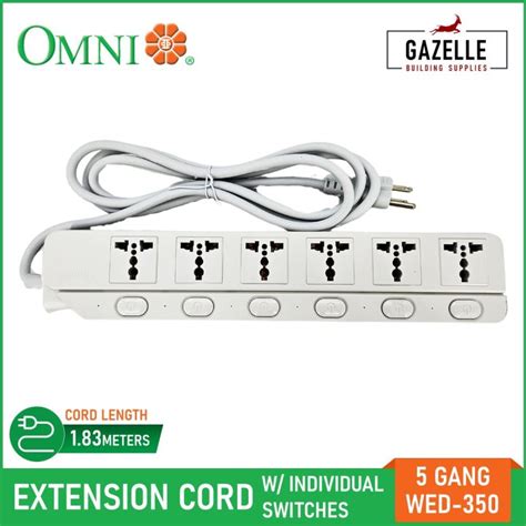 Omni Extension Cord Set With Individual Switch Gang Meter Wire