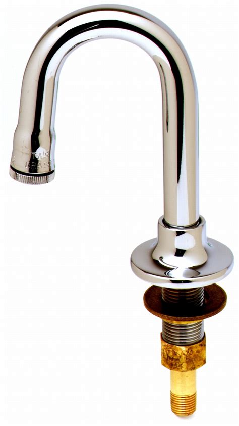 T S Brass B 0520 01 Deck Mount Rigid Gooseneck With Plain End Outlet 2